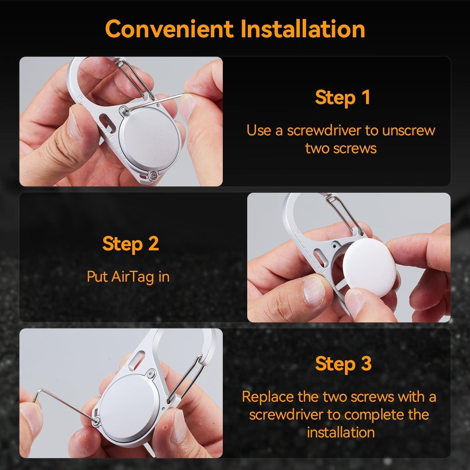 2 Fundas Protectores Metálicas para Apple AirTag - Hdcaravan