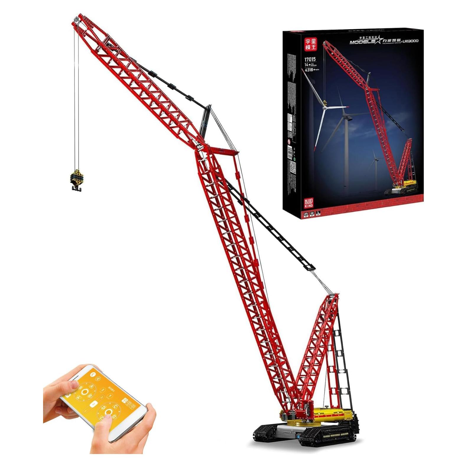 Grúa Crawler Mould King MK17015 con Control Remoto 4318 Piezas