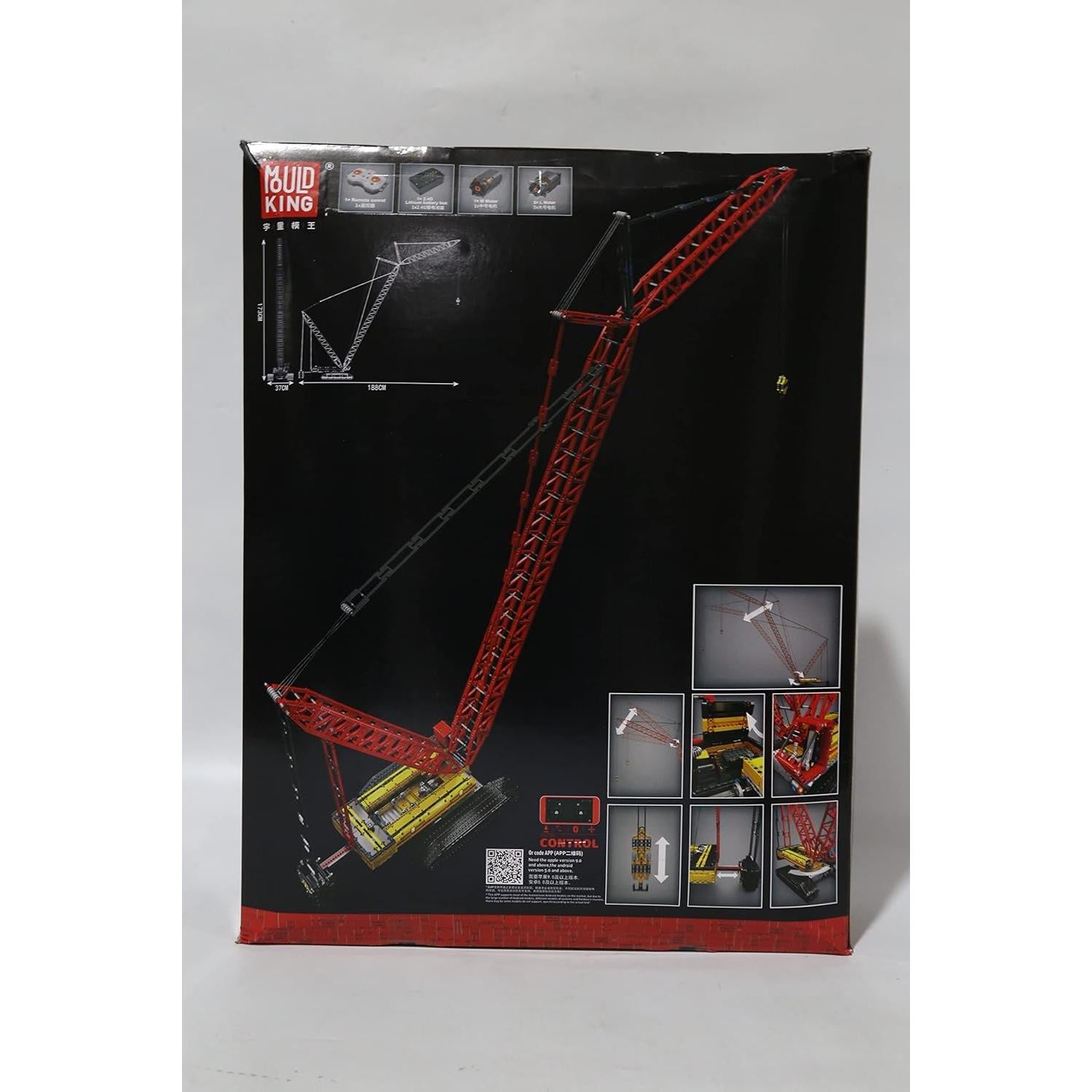 Grúa Crawler Mould King MK17015 con Control Remoto 4318 Piezas