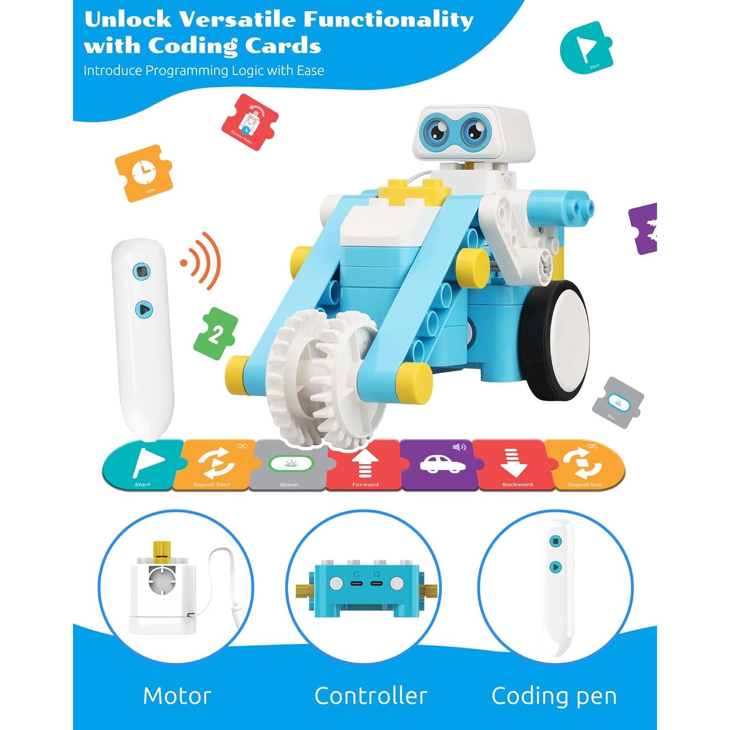 Kit de Robot de Codificación WhalesBot B3 Pro 24-en-1 para Niños