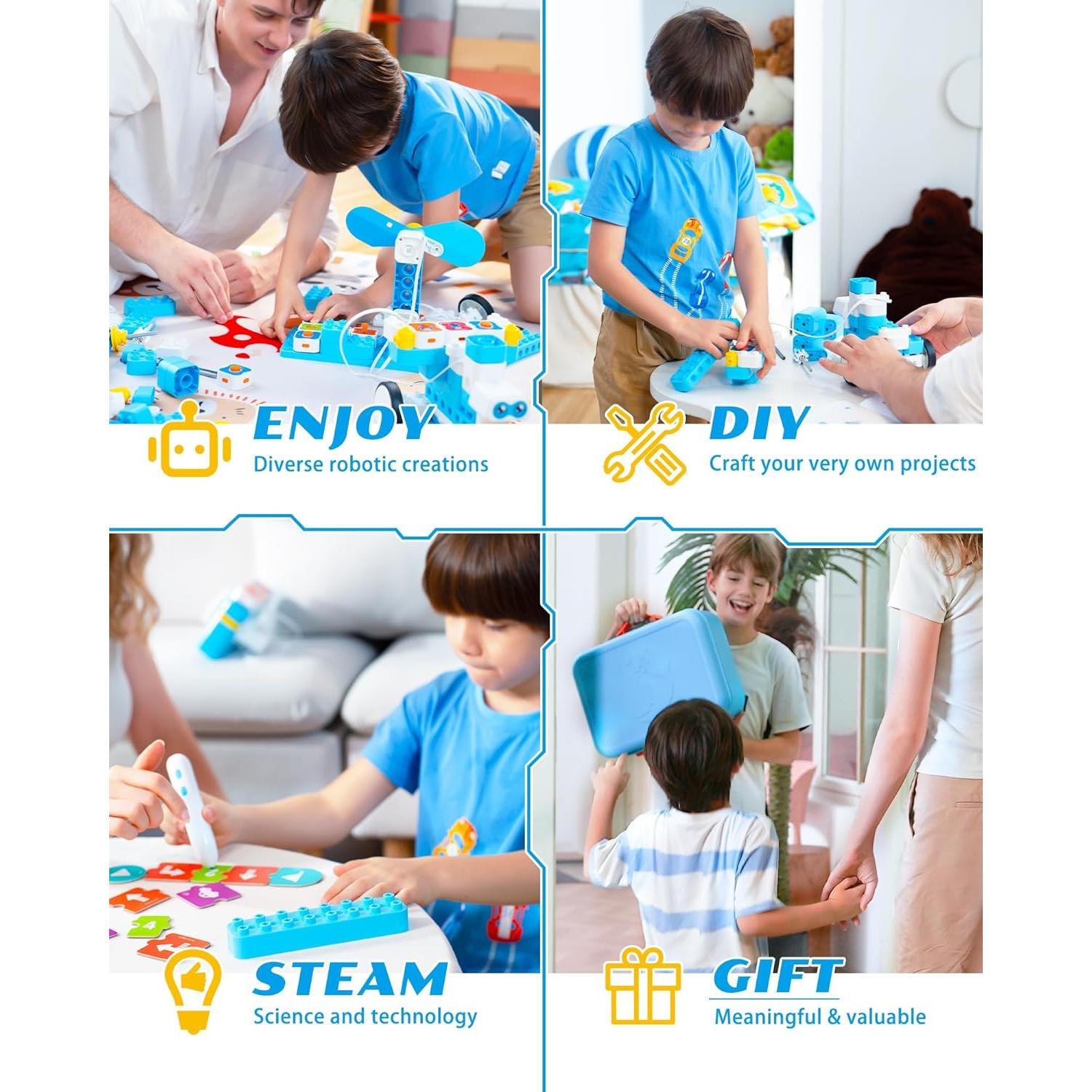 Kit de Robot de Codificación WhalesBot B3 Pro 24-en-1 para Niños