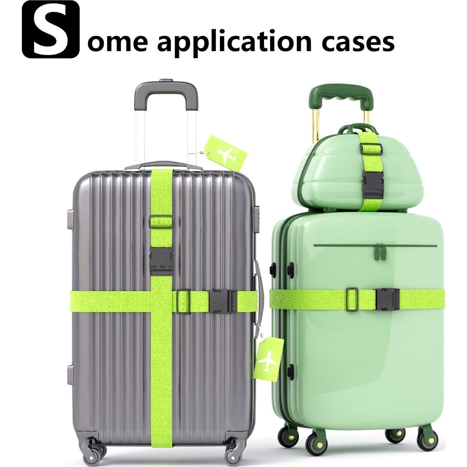 Paquete de 2 correas de equipaje ISABETTA ajustables 51-86cm