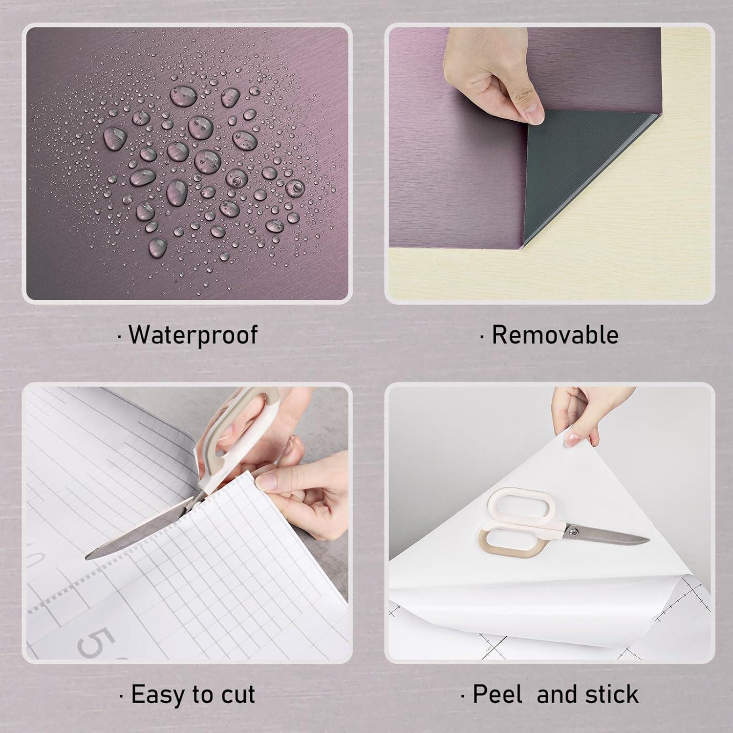 Papel Contacto Metálico Morado Wallercity 40.1x199.8 cm