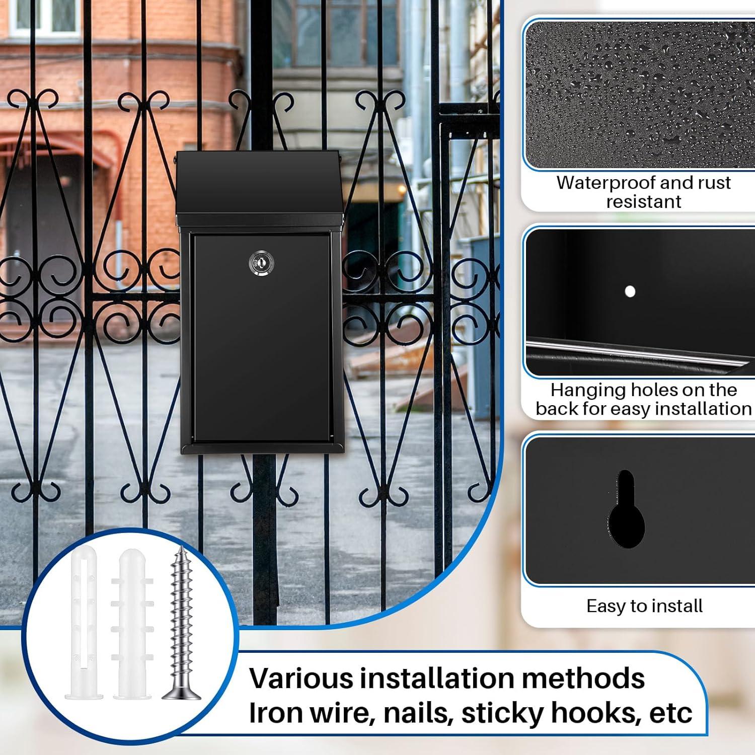 Caja de Donación de Metal Yaocom con Cerradura 28x16.2x8.5cm