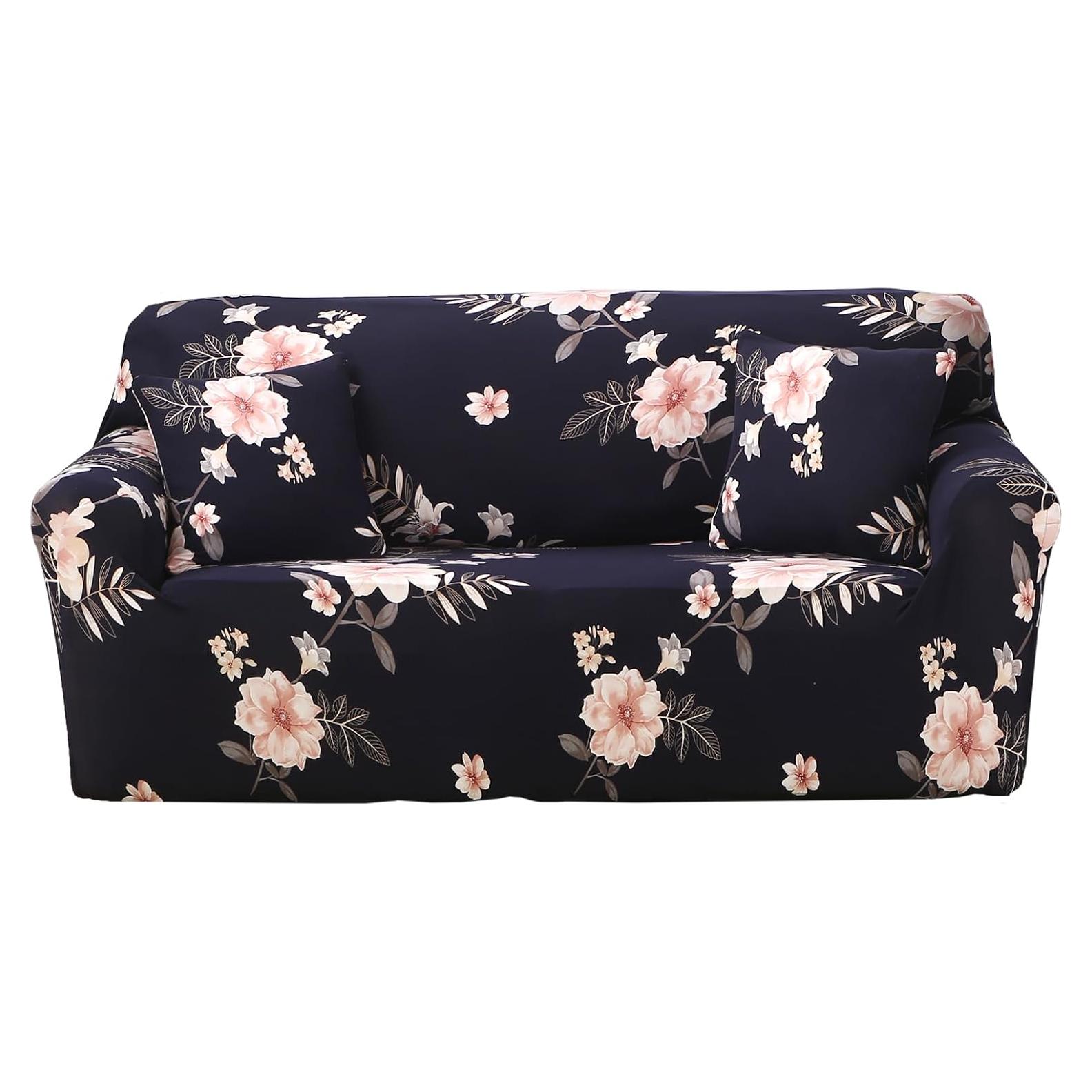 Funda de Sofá Elástica Celevingne 3 Plazas Azul Floral