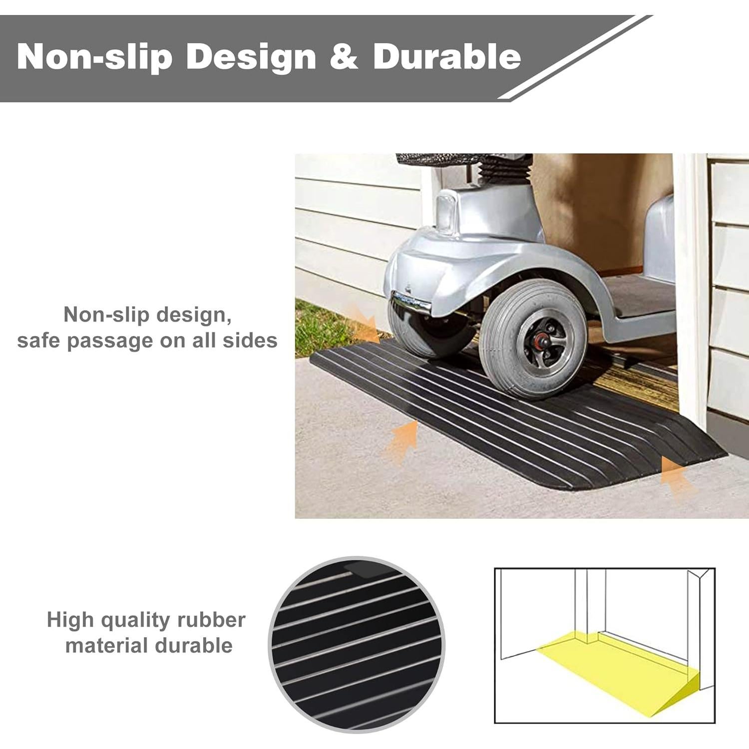 Rampa de umbral Candockway 7.62 cm antideslizante 1995.8 kg
