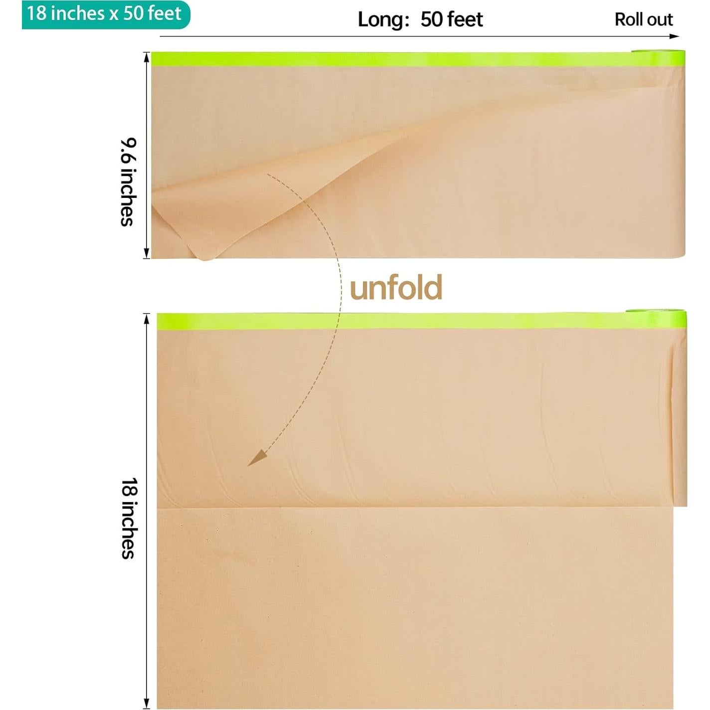 Papel de Enmascarar Pre-Adhesivo Tangibay 45.72 cm x 15.24 m