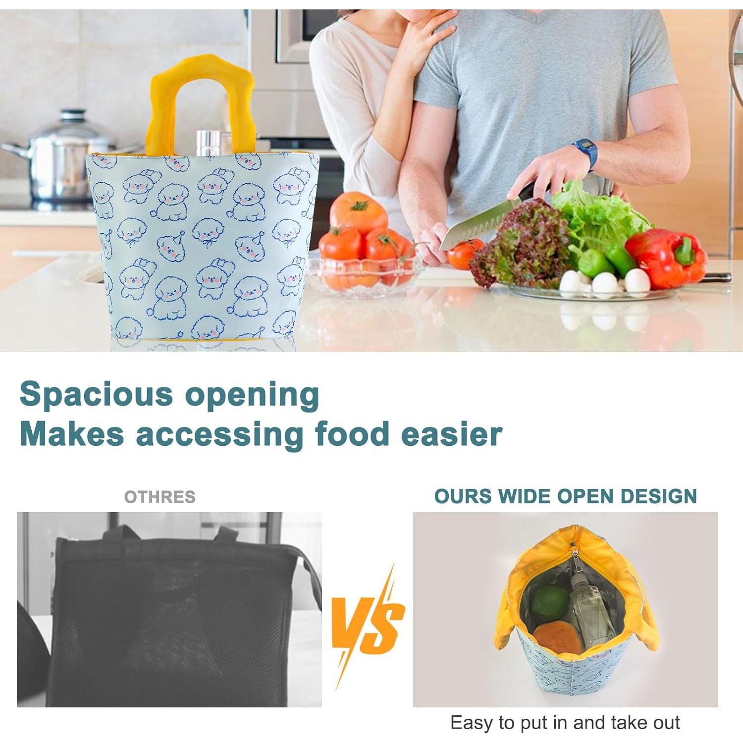 Bolsa de Almuerzo Aislada Homele Perro Azul 30x15x20 cm