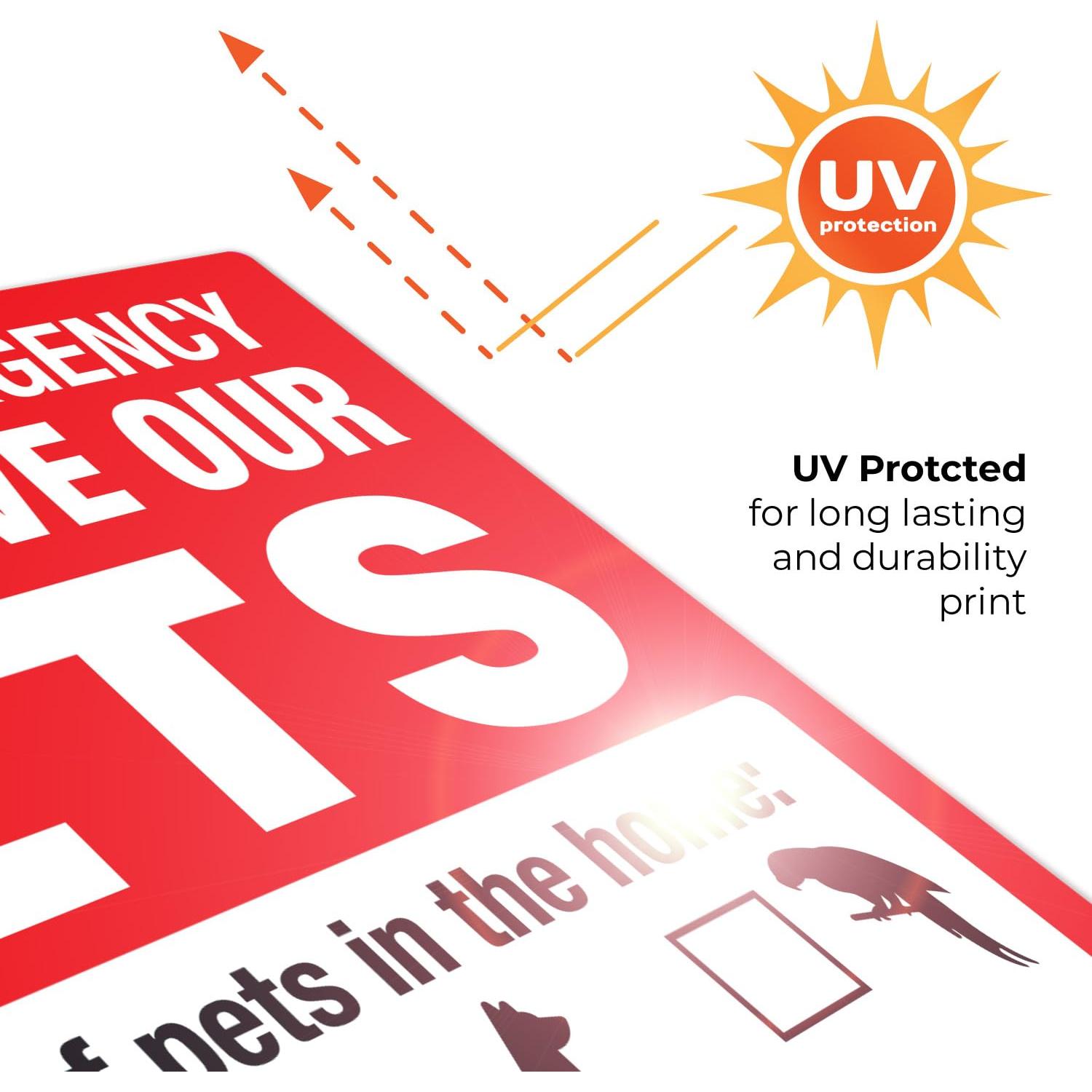 Etiqueta de Alerta para Mascotas Sigo Signs 15.24 cm - Paquete de 4