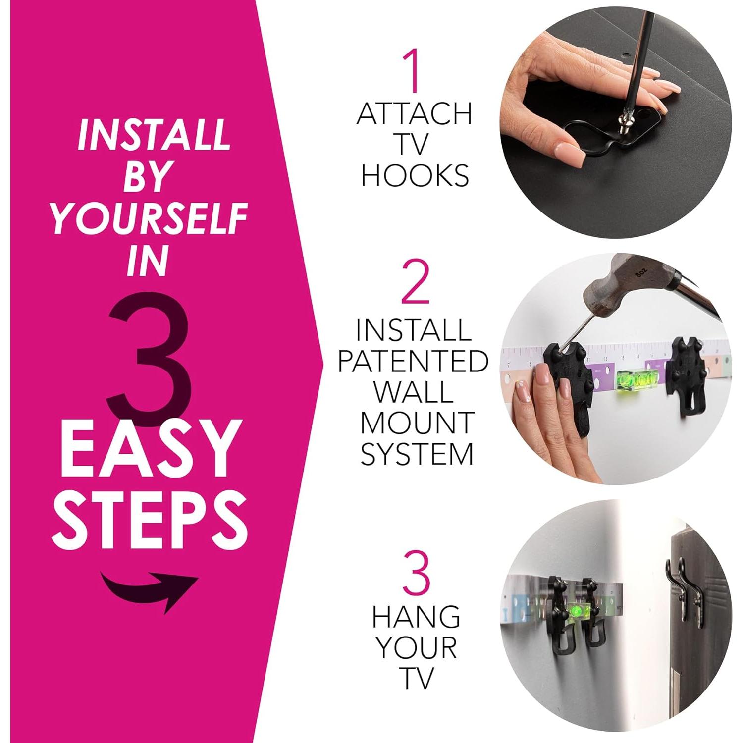 Soporte de Pared HangSmart TV® para Pantallas de 19-100"