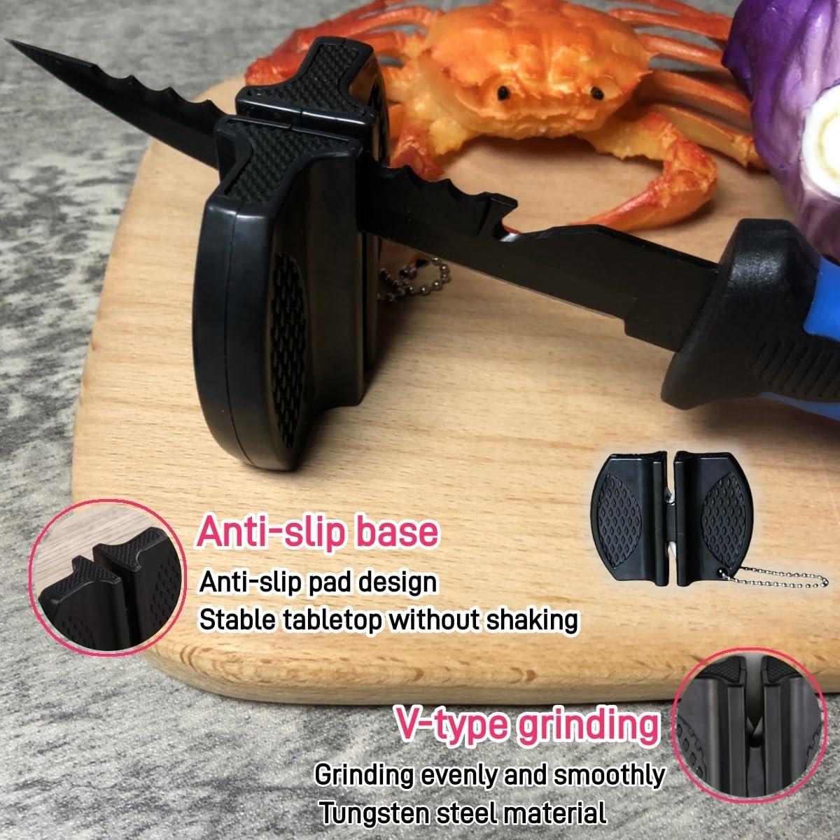 Juego de cuchillos de filete HOWORR 2 piezas 5 y 7" azul