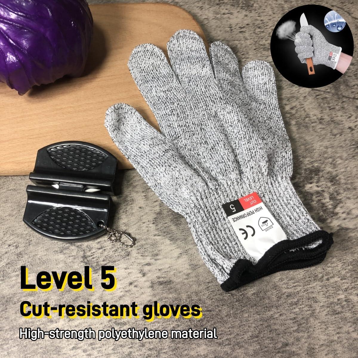 Juego de cuchillos de filete HOWORR 2 piezas 5 y 7" azul