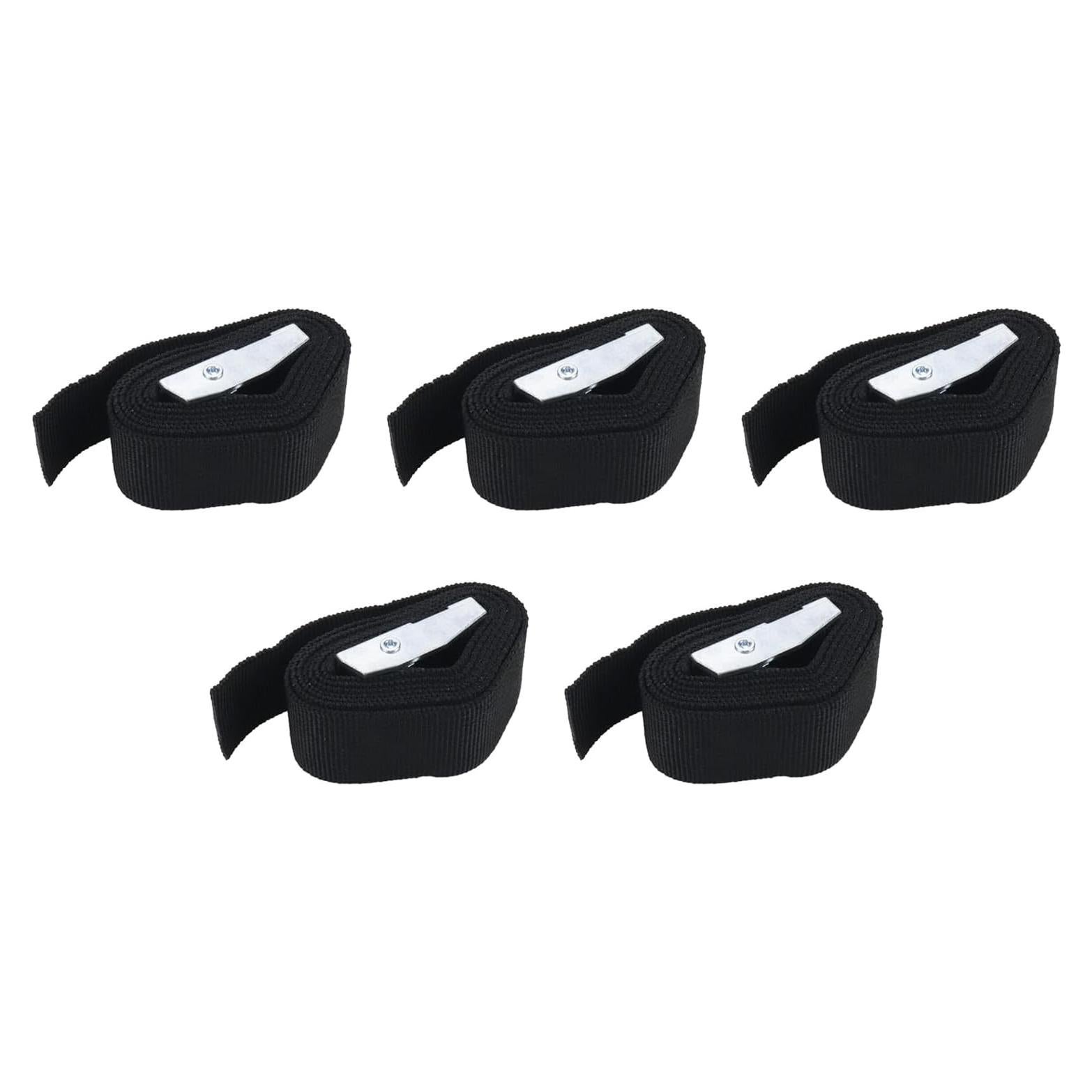 5 Correas de Sujeción Nylon Ajustables S SYDIEN 1x1m Negras