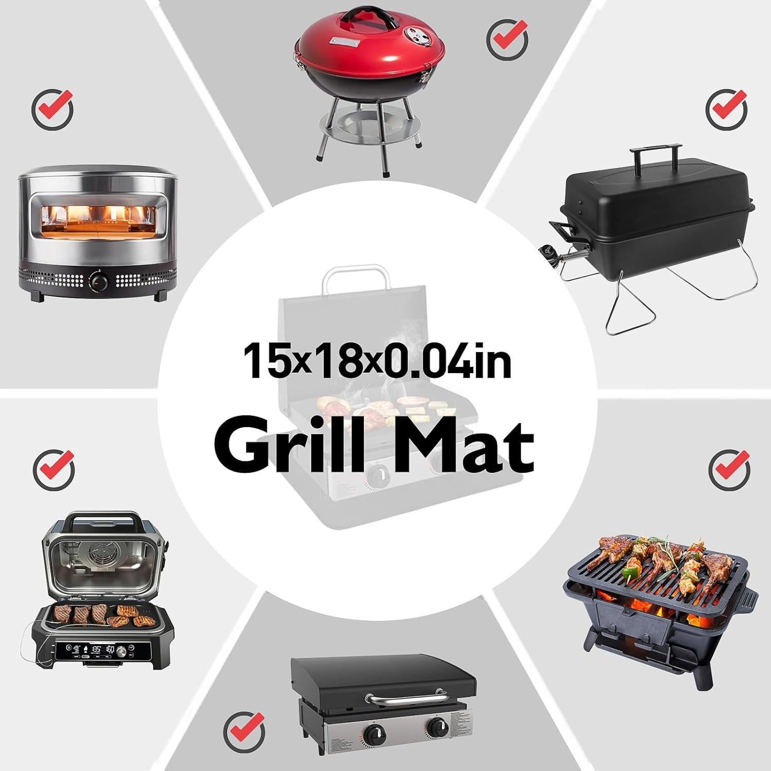 Mats Resistentes al Calor SUNICO 38x46cm para Parrilla