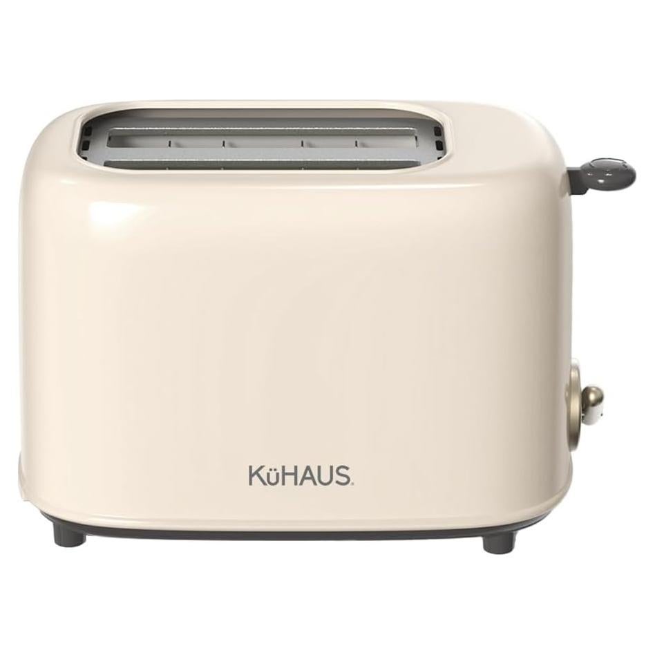 Tostadora Retro KuHAUS 2 Rebanadas Marfil 825W Control 6 Niveles