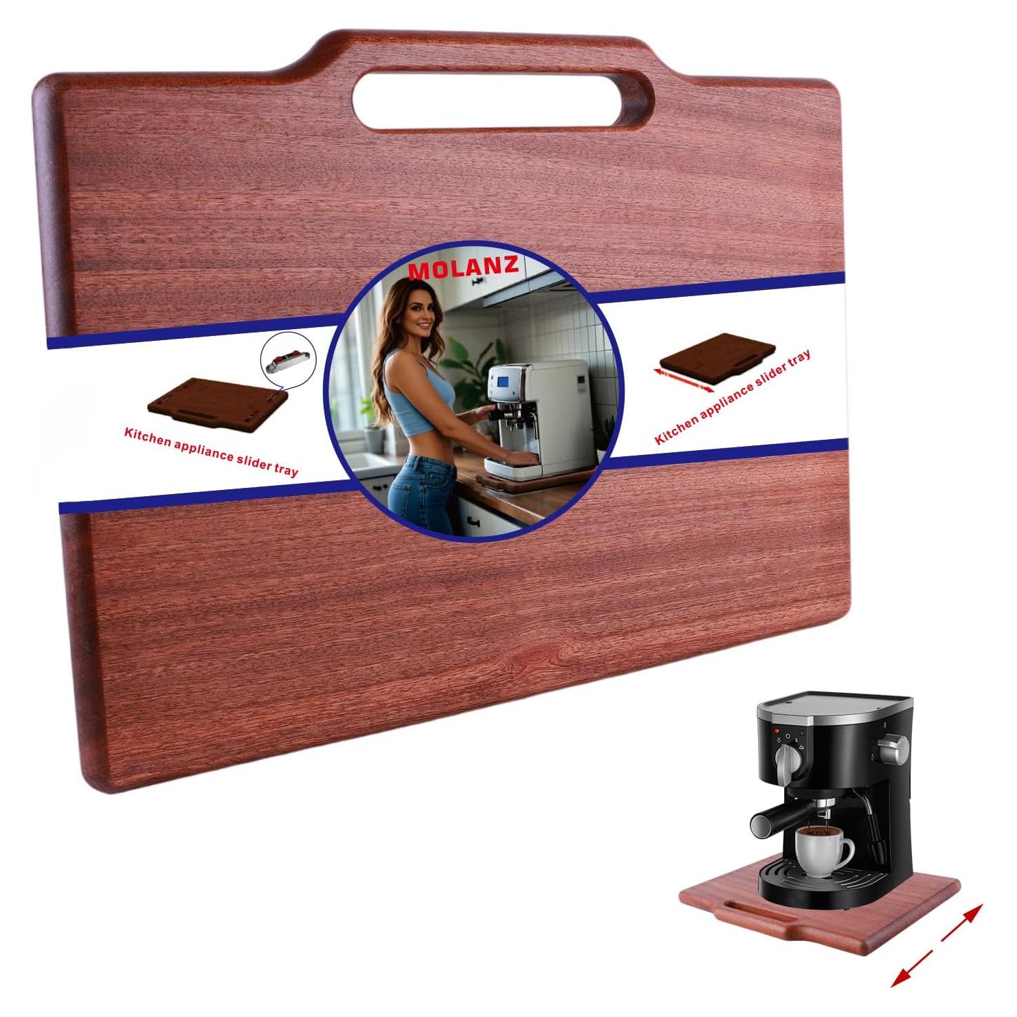 Bandeja Deslizante de Madera de Ébano MOLANZ Horizontal