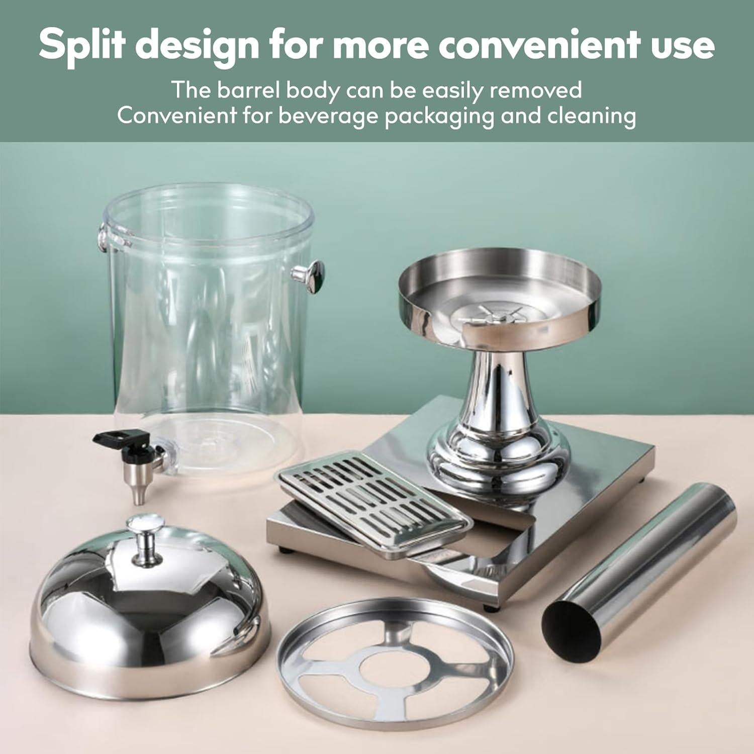 Dispensador de Bebidas BAVNNRO 2.2 Galones Acero Inoxidable