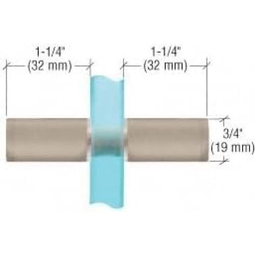 Perilla de Ducha Cilindro CRL Níquel Cepillado 19mm con Manga