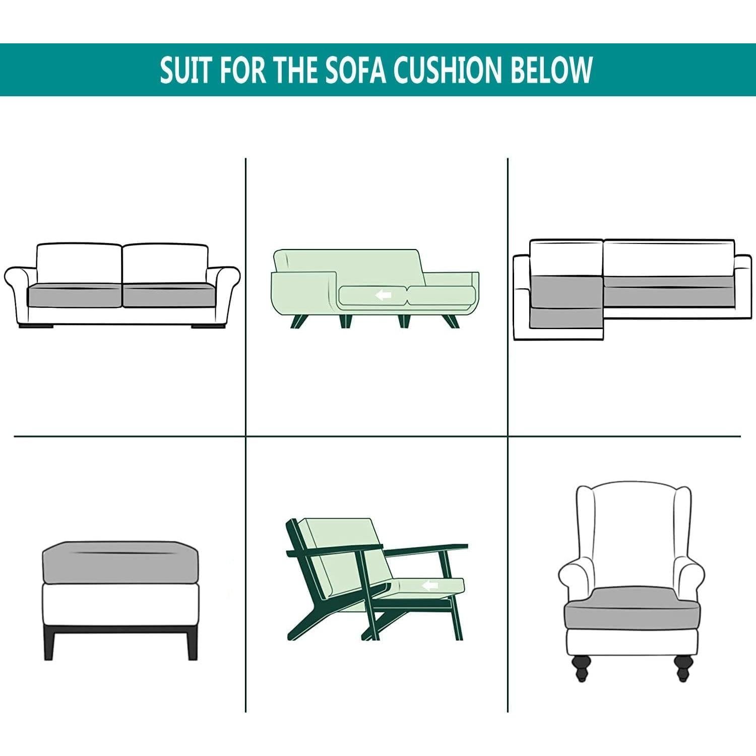 Funda de Cojín Impermeable HOOBUY Beige Estirable 1pc