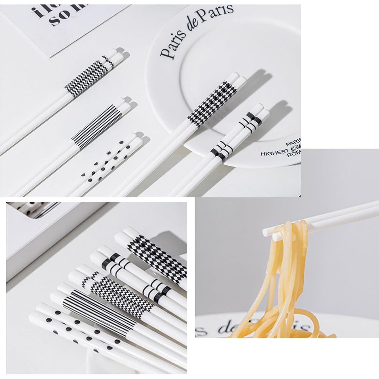 Juego de Palillos de Cerámica Loulan 24.5cm Hepburn-Negro