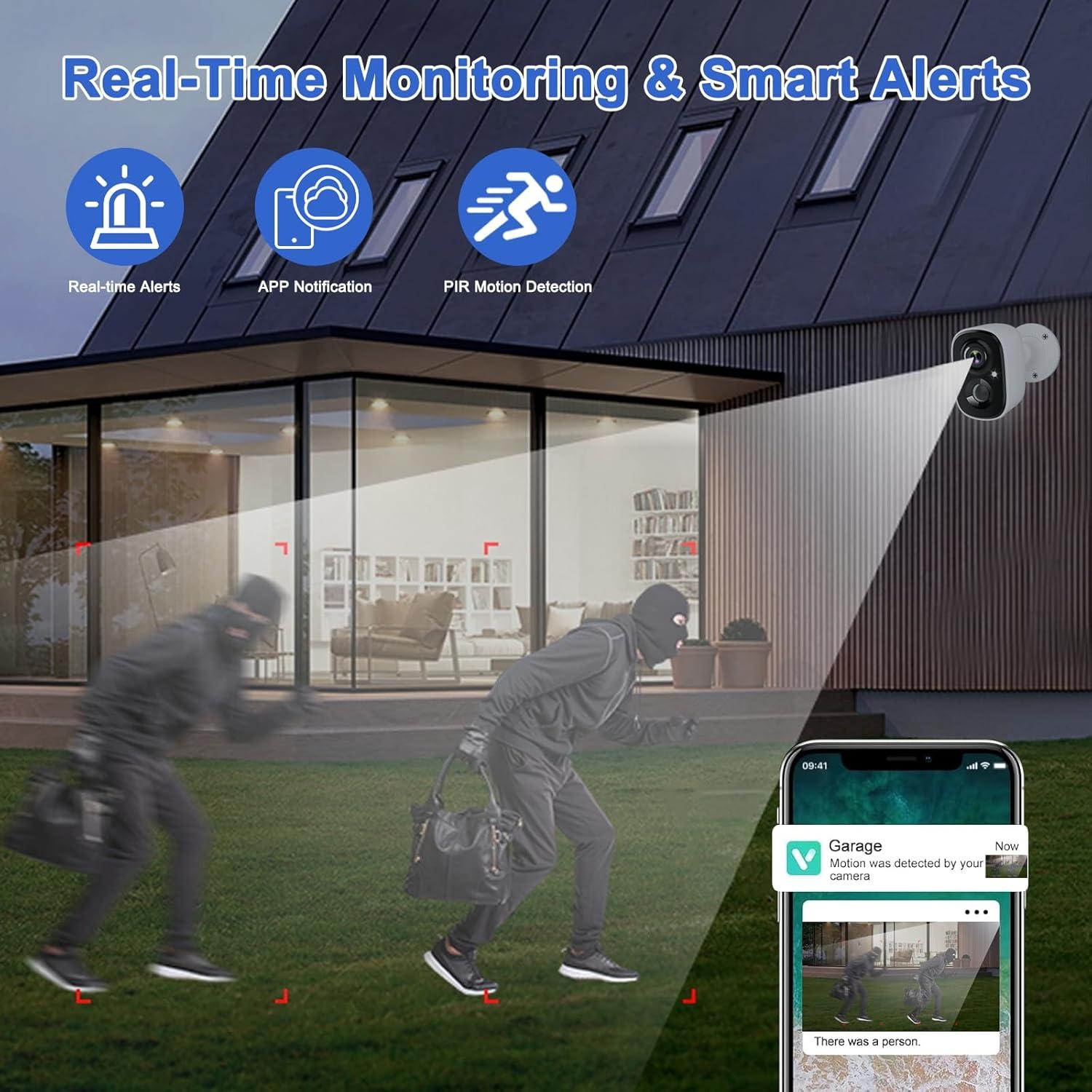 Cámara de Seguridad Inalámbrica Solar InstyQ X83 2K IP65