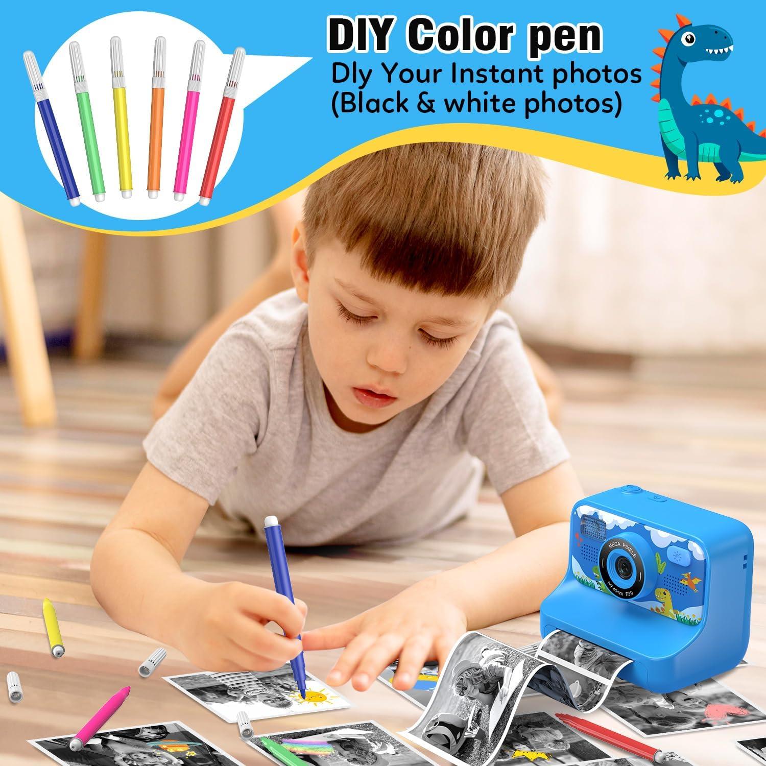 Cámara Instantánea para Niños Z12 1080P HD con Impresora