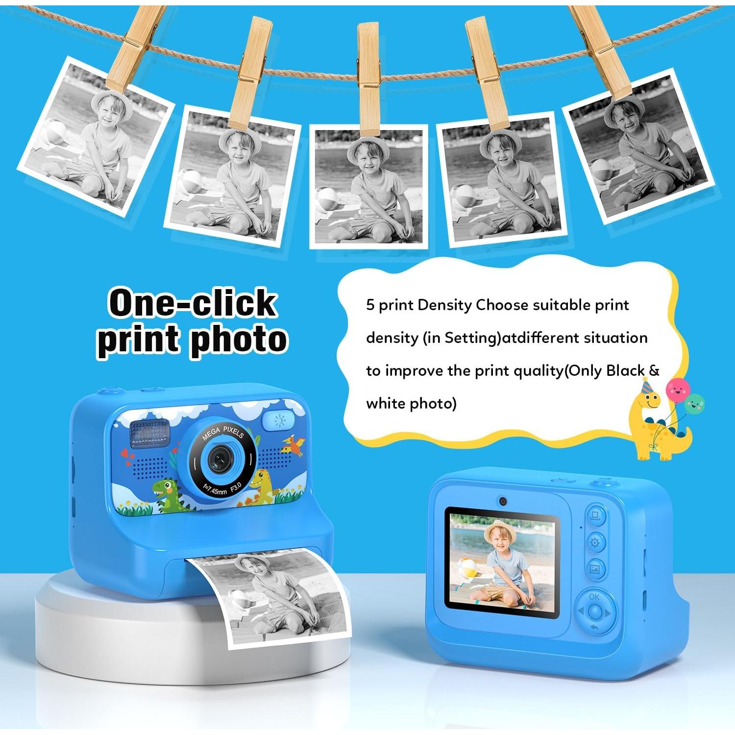 Cámara Instantánea para Niños Z12 1080P HD con Impresora