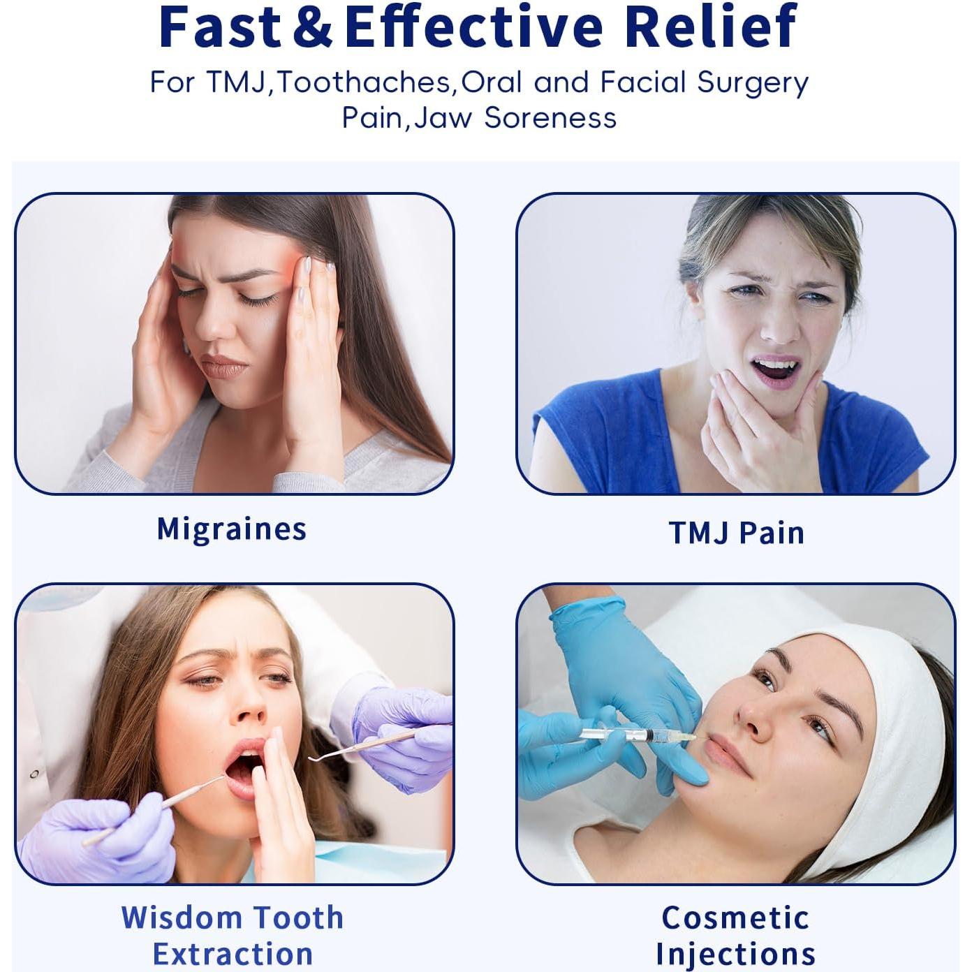 Compresa de Hielo CONBELLA para Alivio de Dolor Facial - Negro