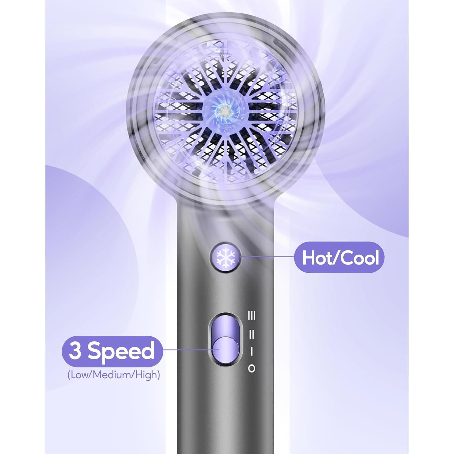 Secador de Pelo Wavytalk 1875W Iónico con Difusor y Boquilla