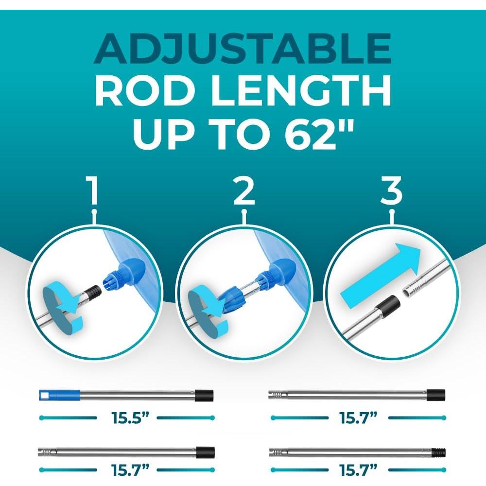 Escobilla de Suelo HeloMor 2 Piezas 43 cm Verde y Azul
