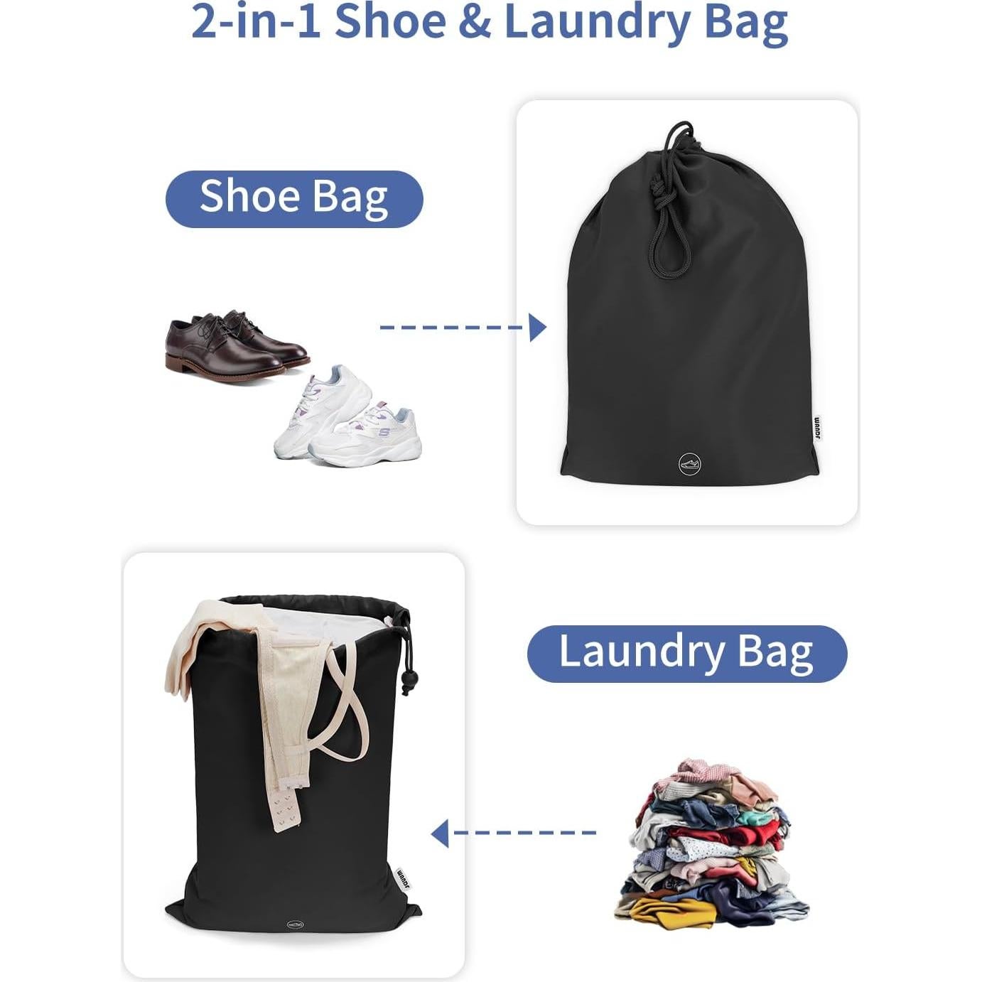 Set de Cubos de Compresión WANDF 7 Piezas para Viajes Negro