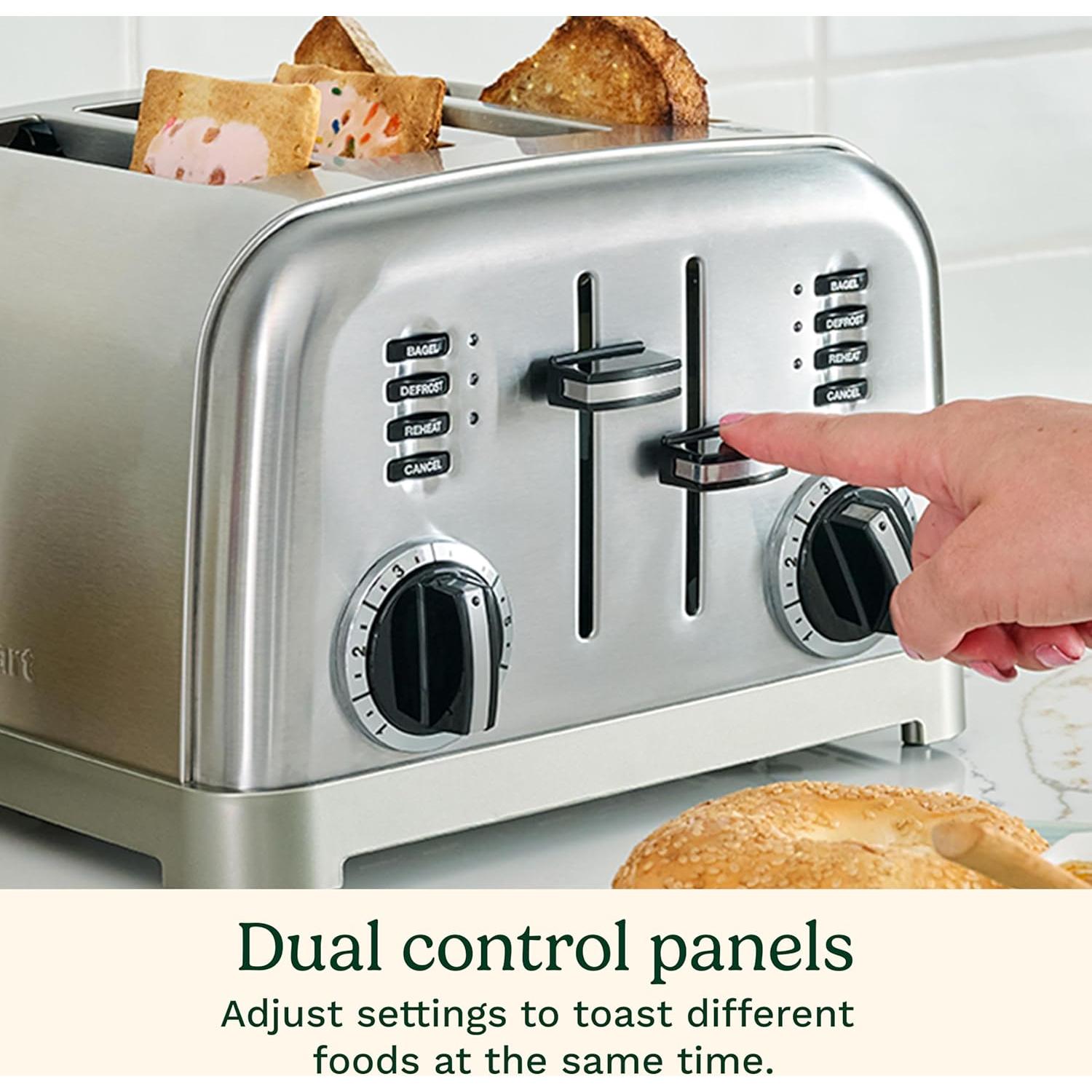 Tostadora Cuisinart 4 Rebanadas Acero Inoxidable 1800W