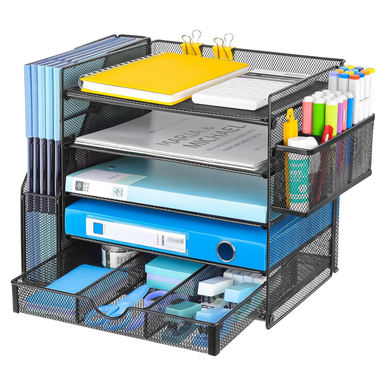 Organizador de Escritorio Lemonsea 5 Niveles Metal Negro