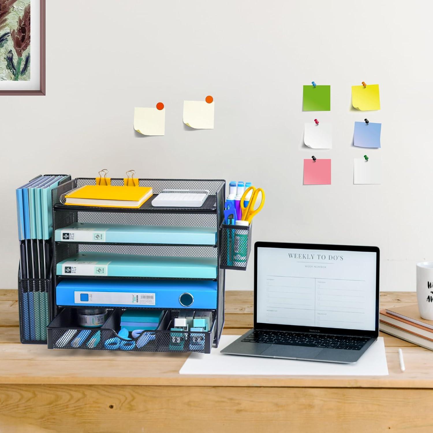 Organizador de Escritorio Lemonsea 5 Niveles Metal Negro