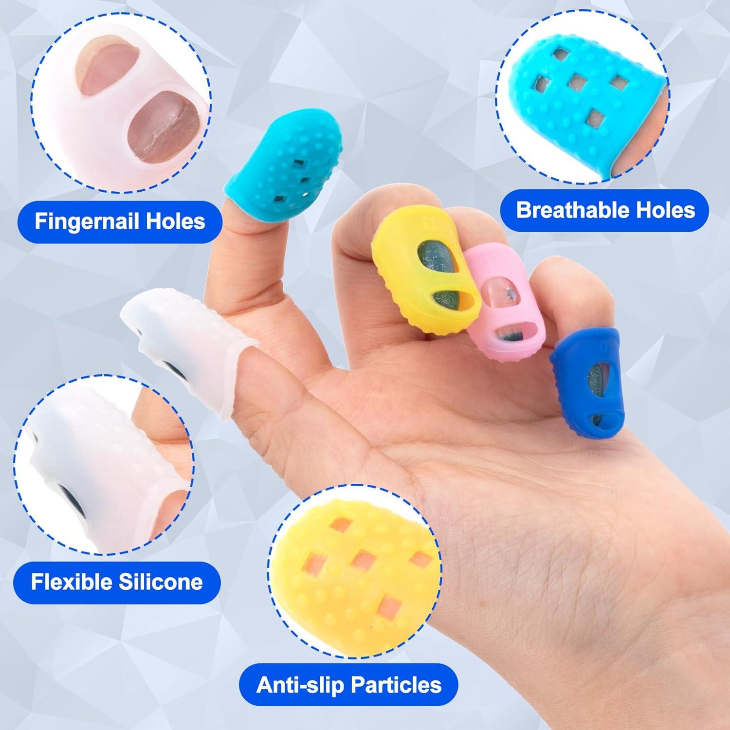 20 Protectores de Punta de Dedo de Goma Pndeyo - 5 Colores
