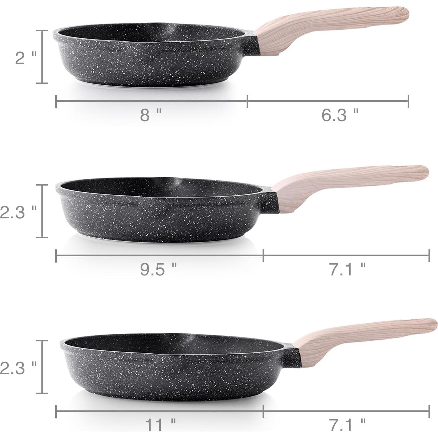 Set de 3 Sartenes Antiadherentes Kordisen 20.3-27.9 cm