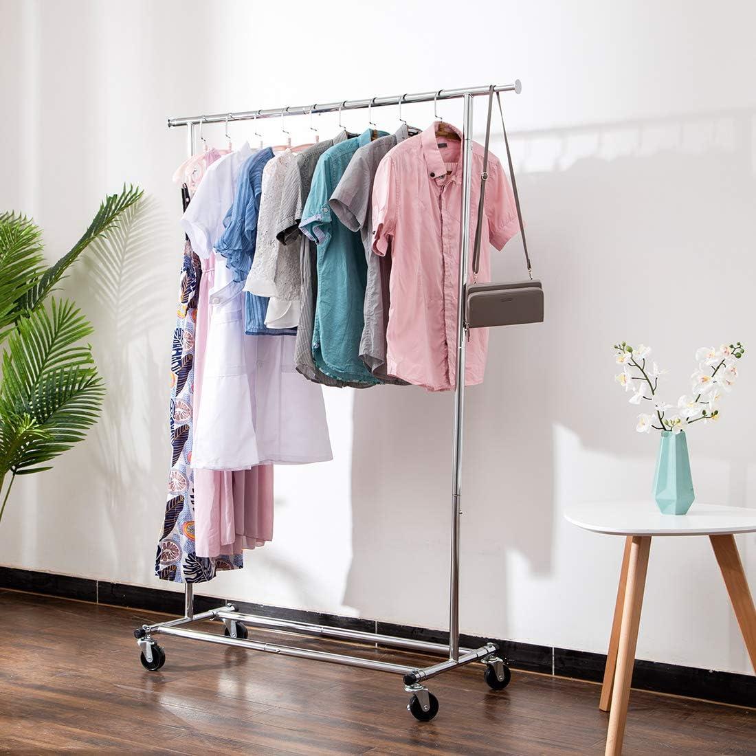 Soporte de Ropa Plegable DRM, Capacidad 113 kg, Cromo