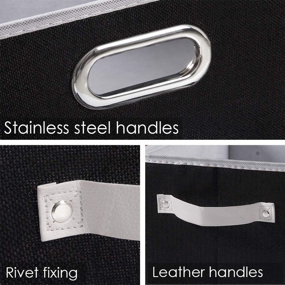 Cajas de Almacenamiento Plegables Prandom 3-Pack Negro 44x31x26.5 cm