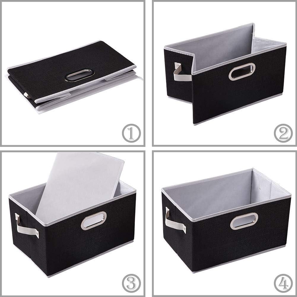 Cajas de Almacenamiento Plegables Prandom 3-Pack Negro 44x31x26.5 cm