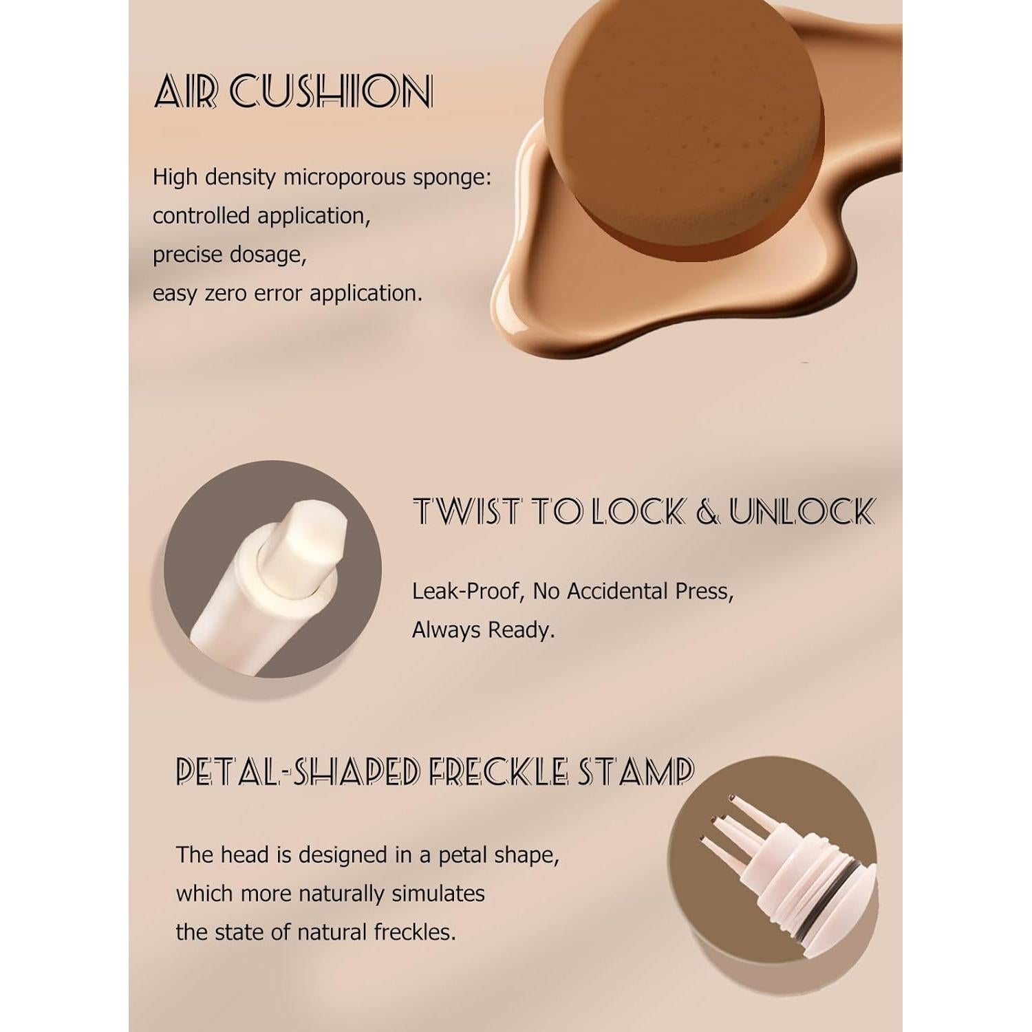 Sello de Pecas Falsas Marrón Claro - Maquillaje Natural 1.5ml