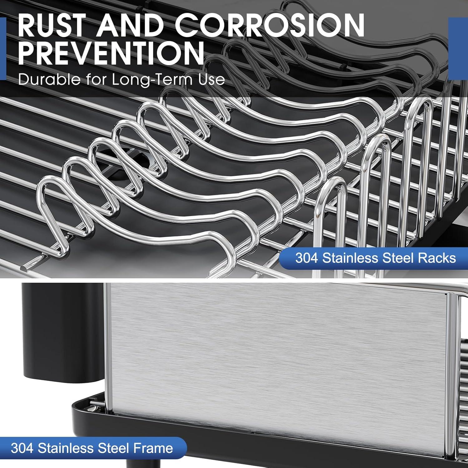 Escurridor de Platos Urackify Acero Inoxidable 304 43.8x32.9cm