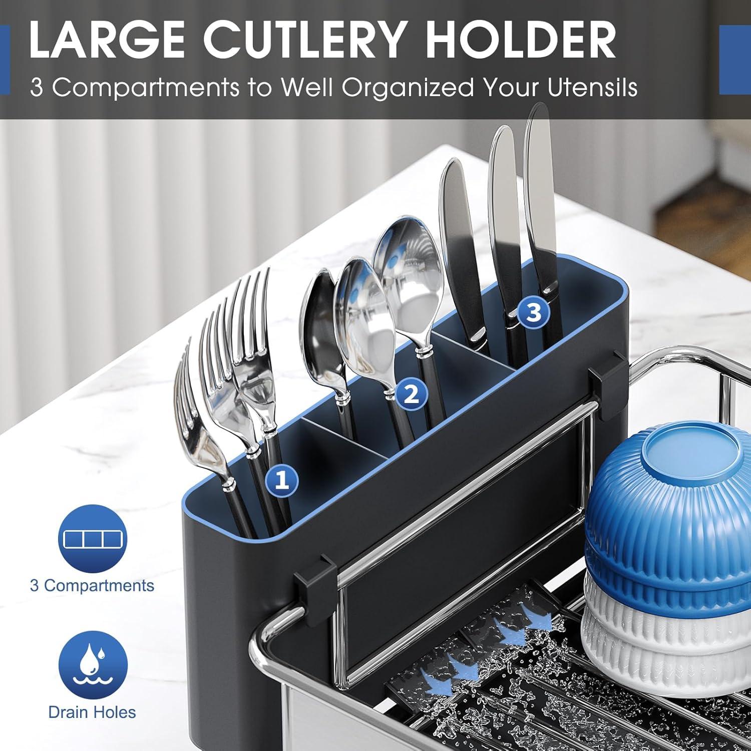 Escurridor de Platos Urackify Acero Inoxidable 304 43.8x32.9cm