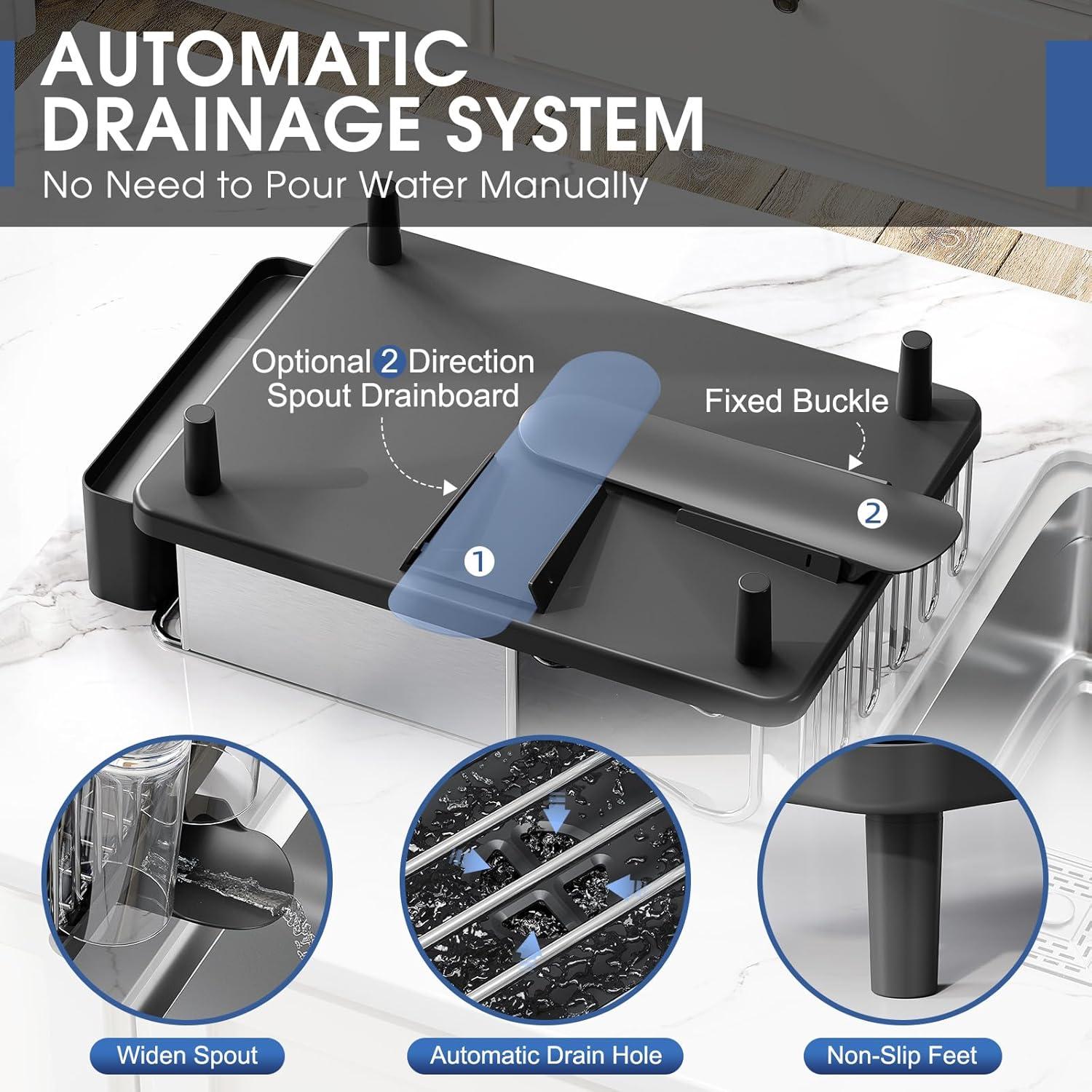 Escurridor de Platos Urackify Acero Inoxidable 304 43.8x32.9cm