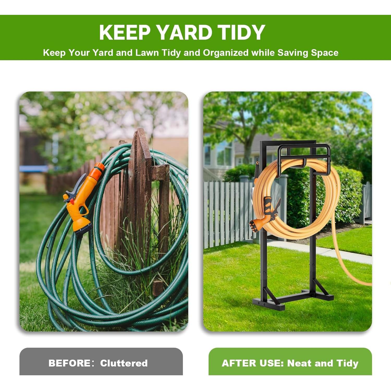 Soporte para Manguera de Jardín GAVISCITY 46m Metal Antióxido