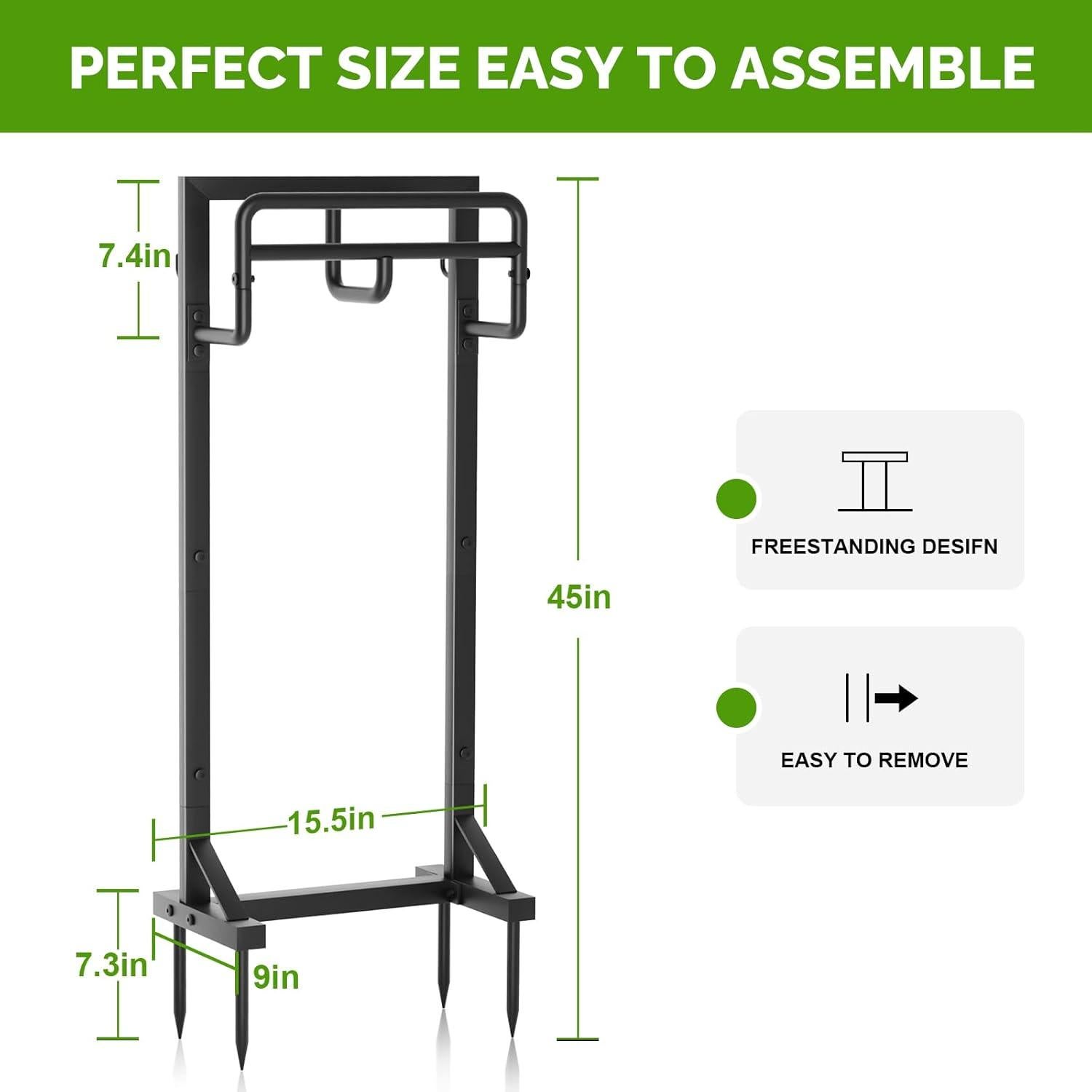 Soporte para Manguera de Jardín GAVISCITY 46m Metal Antióxido