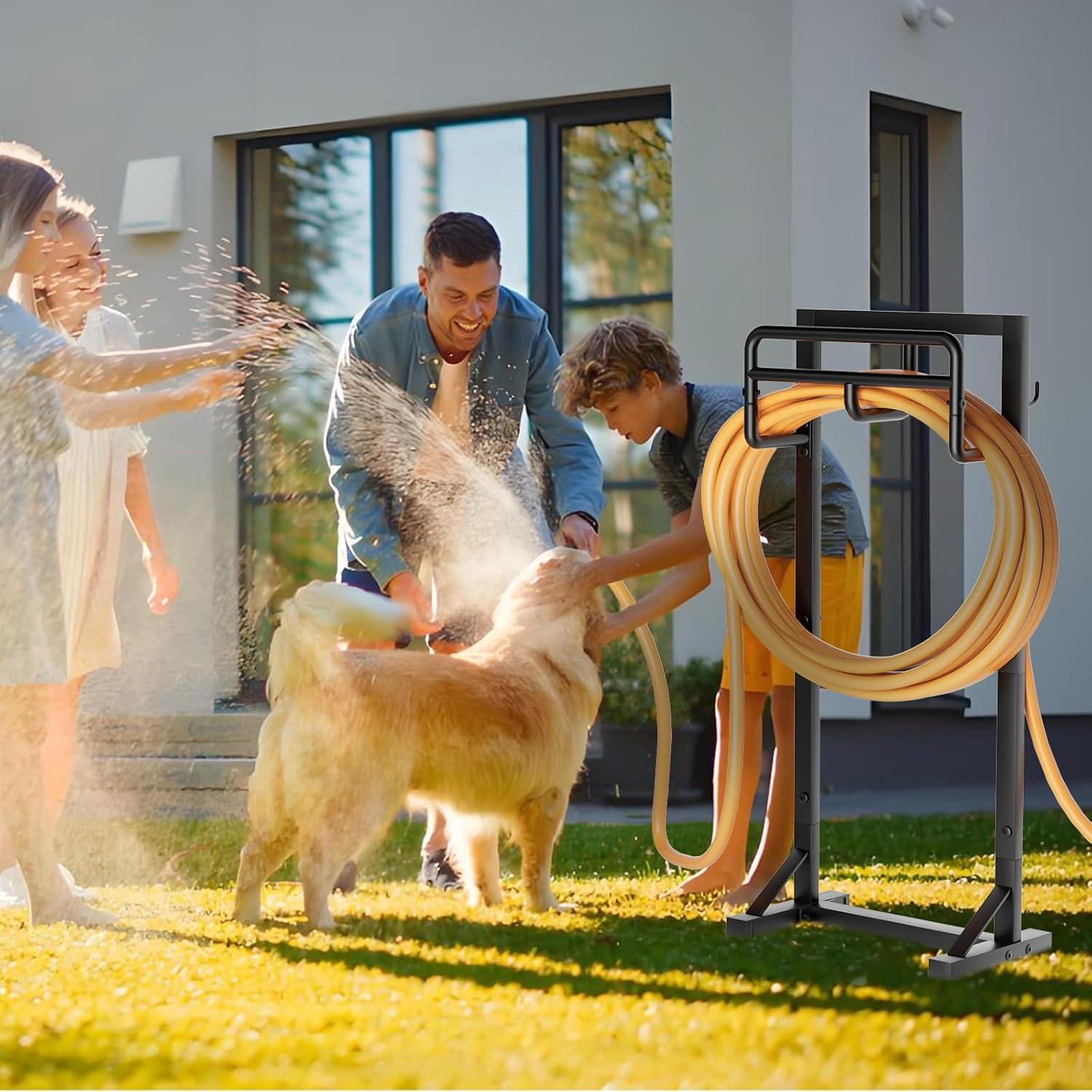 Soporte para Manguera de Jardín GAVISCITY 46m Metal Antióxido