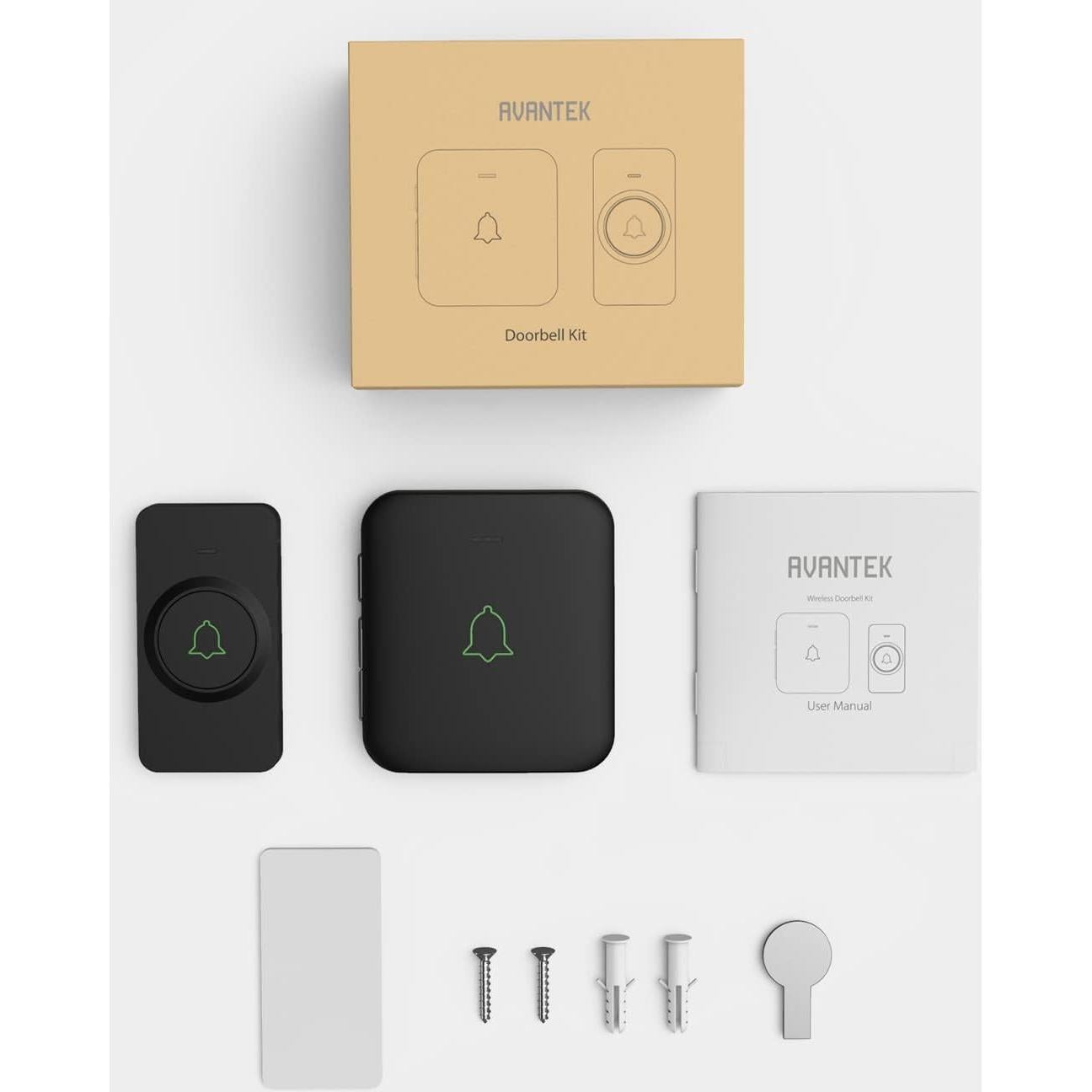 Timbre Inalámbrico AVANTEK CB-11 Impermeable 1000 Pies 52 Melodías