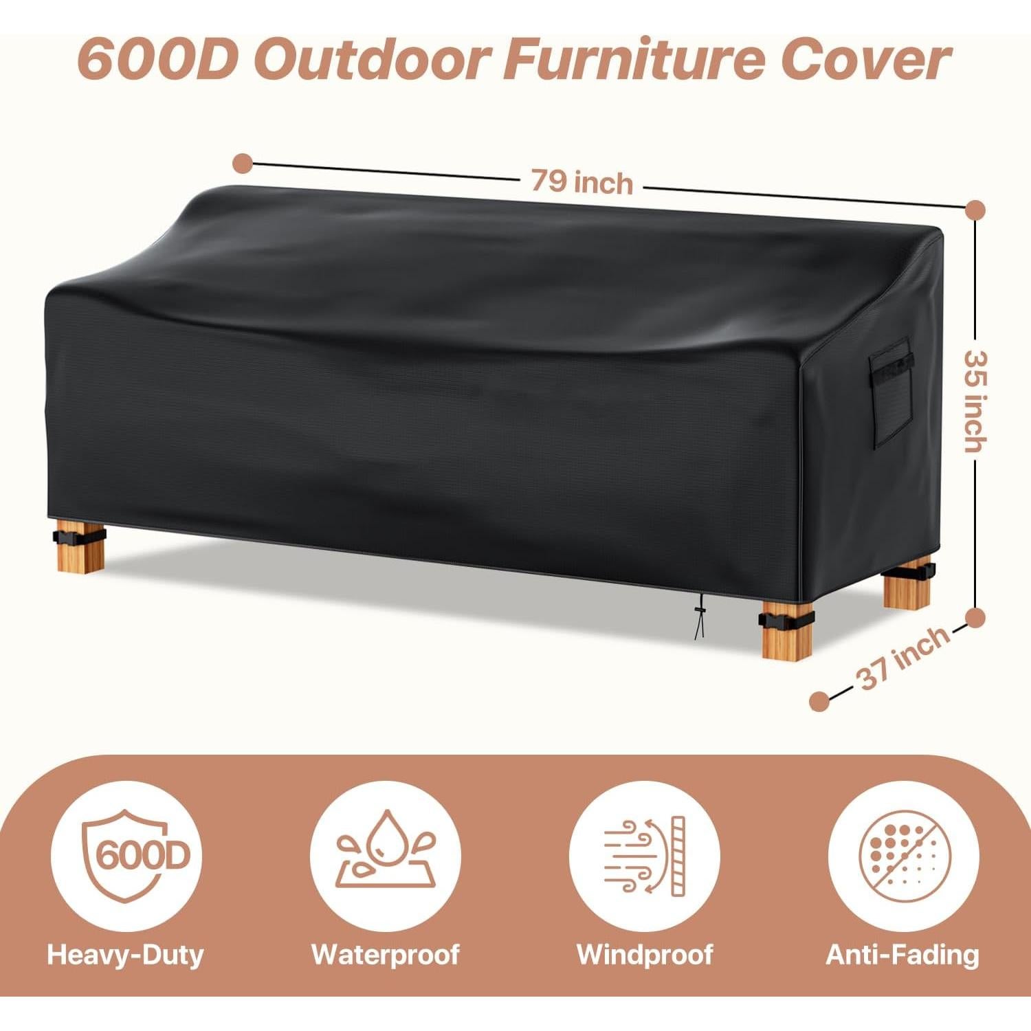 Cubierta de Sofá de Exterior Impermeable Likorlove 223.5x83.8 cm