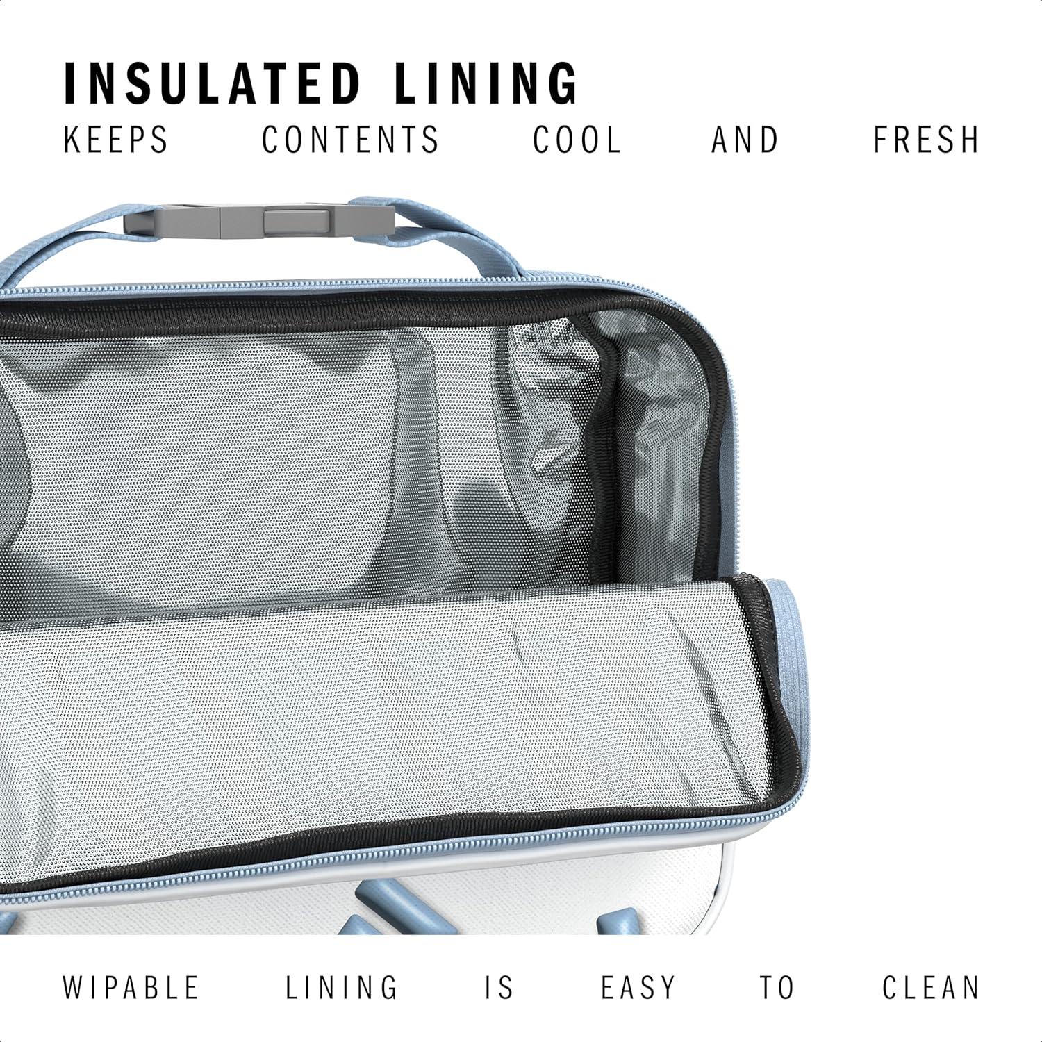 Bolsa de Almuerzo Aislada Adidas Unisex 3D AOP Blanca/Azul