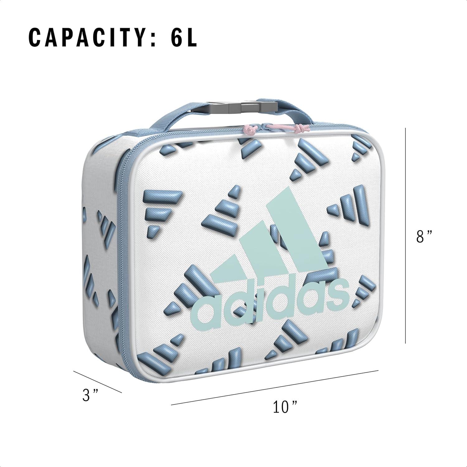 Bolsa de Almuerzo Aislada Adidas Unisex 3D AOP Blanca/Azul